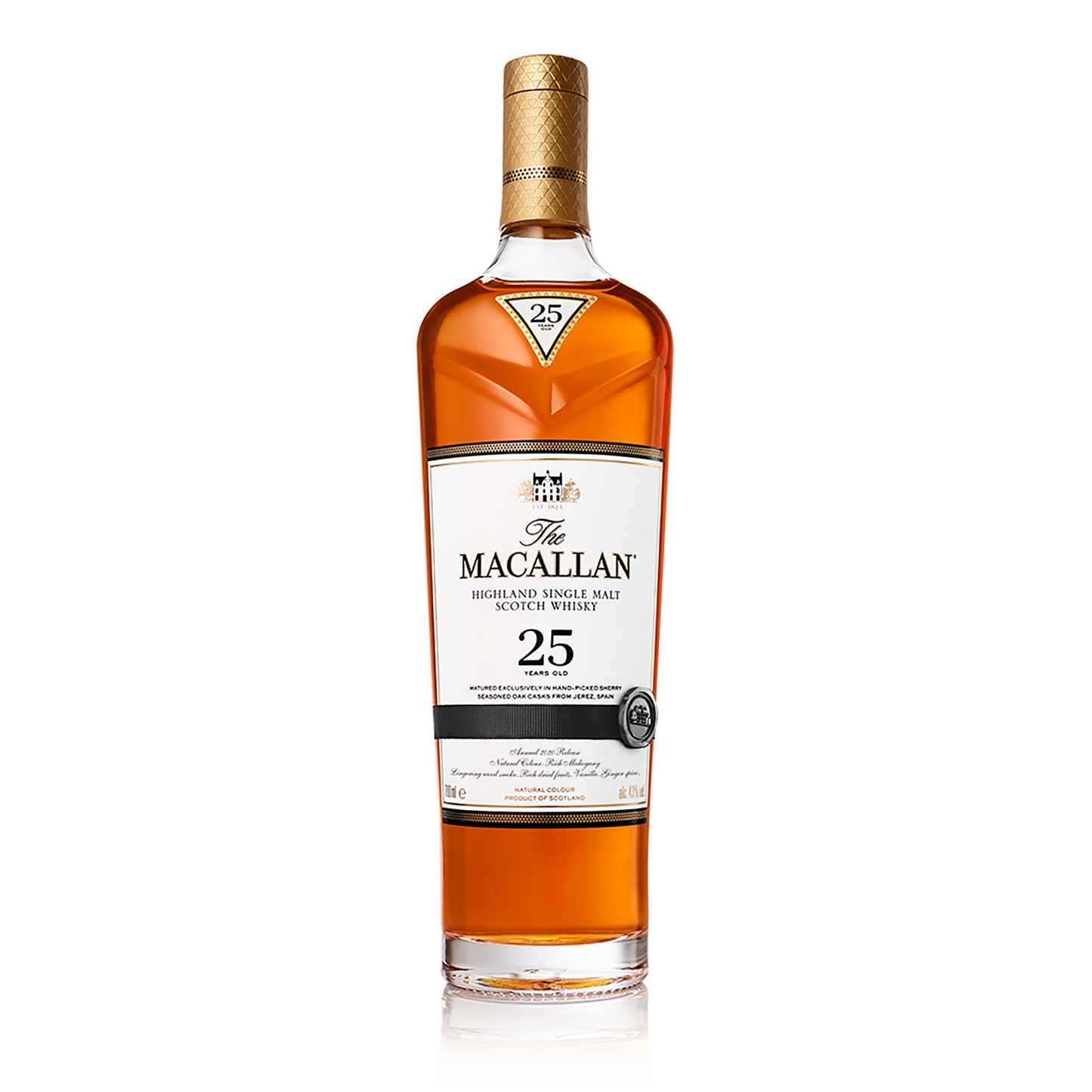 The Macallan Sherry Oak 25 Years Old Single Malt Scotch Whisky 700ml (2020 Release)