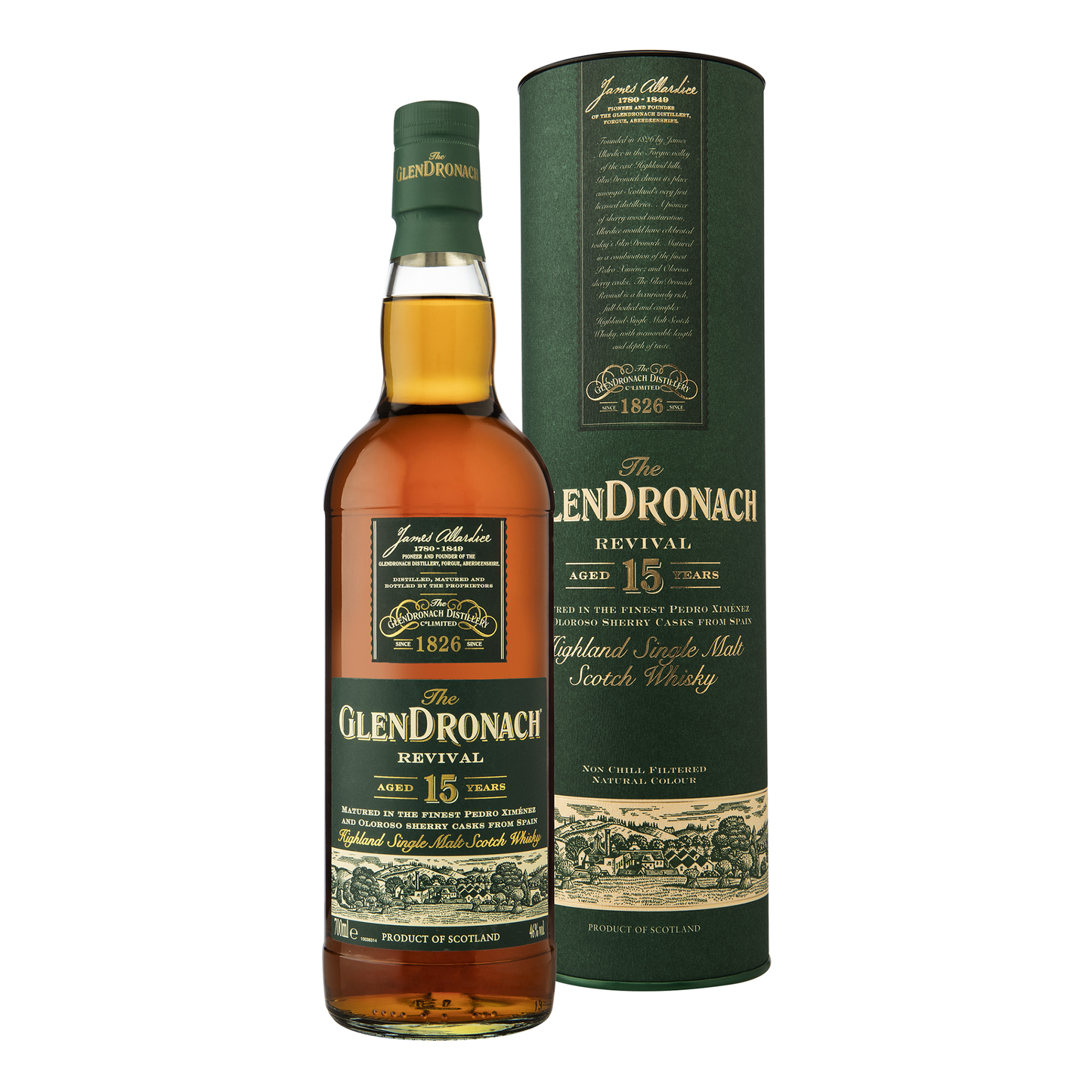 The Glendronach Revival 15 Year Old Single Malt Scotch Whisky 700ml - CBD Cellars