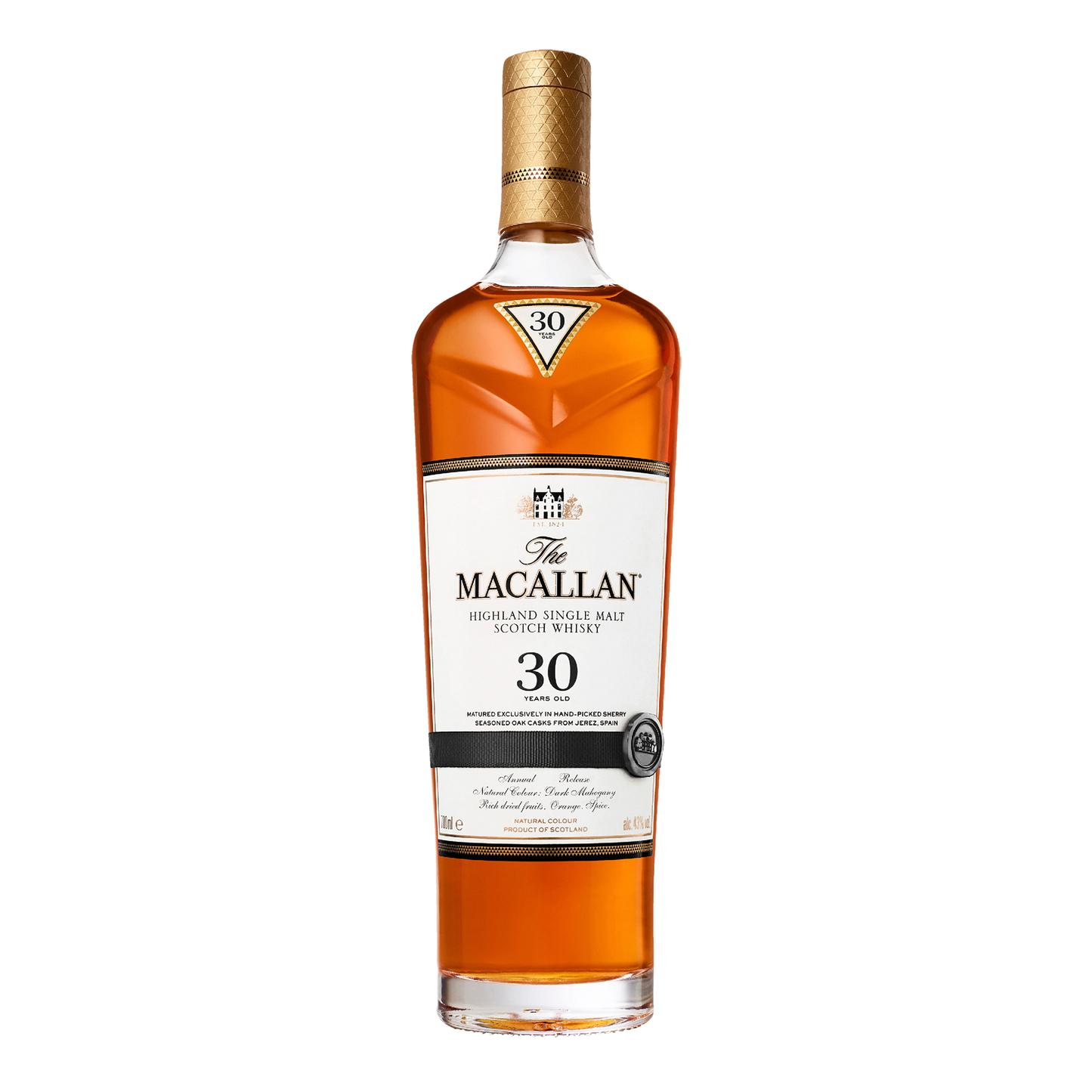The Macallan Sherry Oak 30 Years Old Single Malt Scotch Whisky 700ml (2021 Release)