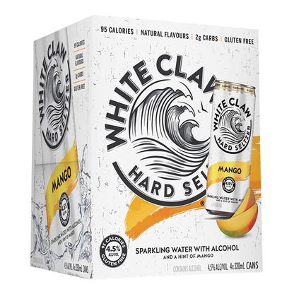 White Claw Hard Seltzer Mango (4 Pack)