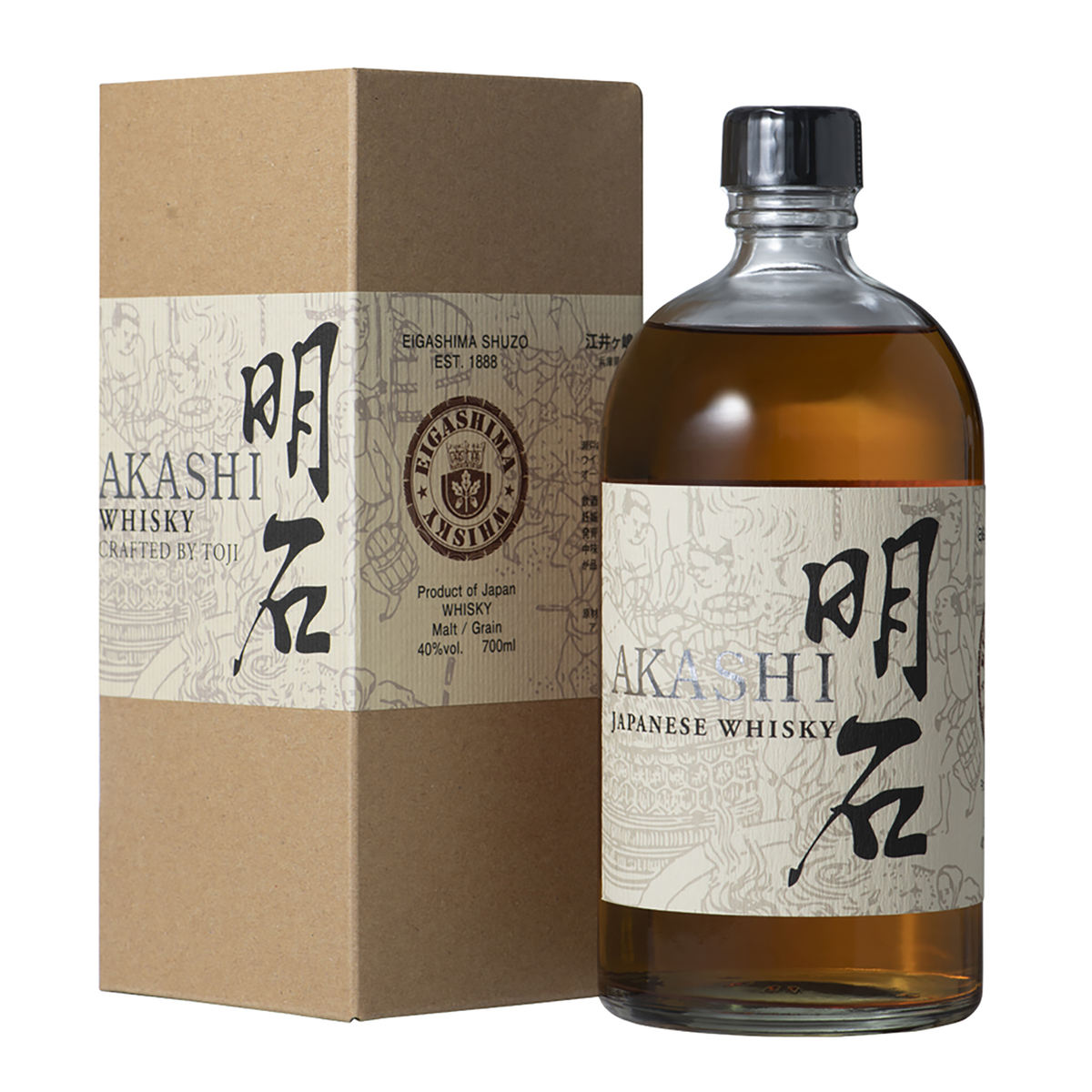 White Oak Akashi Crafted by Toji Malt & Grain Japanese Whisky 700ml - CBD Cellars