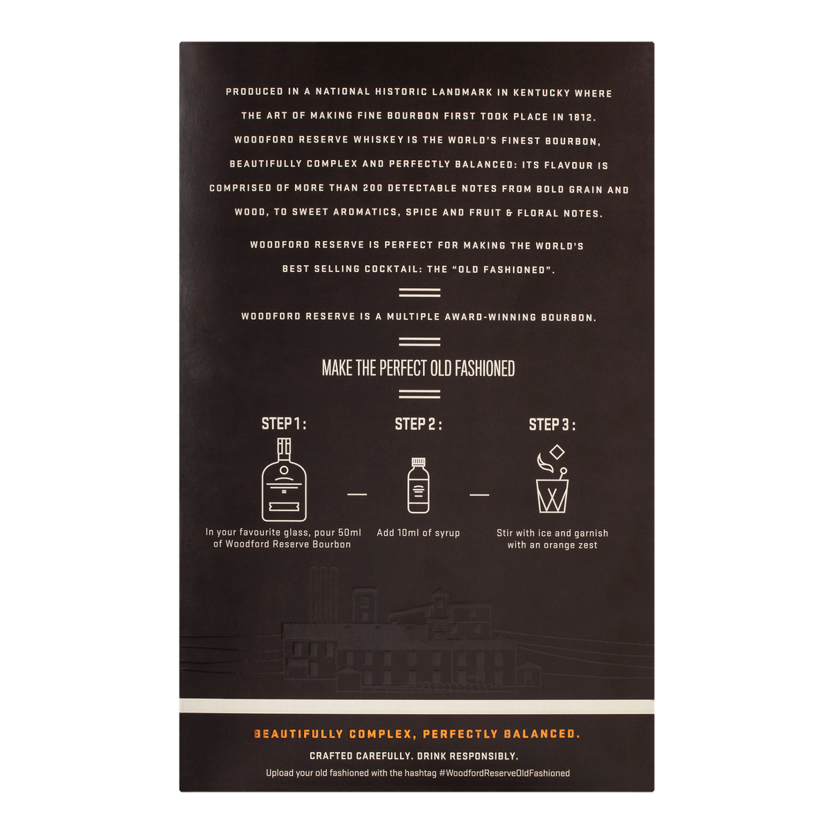 Woodford Reserve Kentucky Straight Bourbon Whiskey 700ml + Old Fashioned Cocktail Syrup
