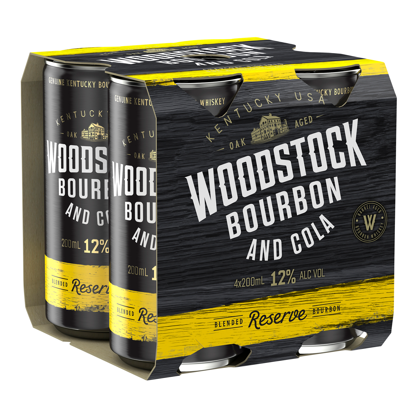 Woodstock Bourbon & Cola 12% (4 Pack)